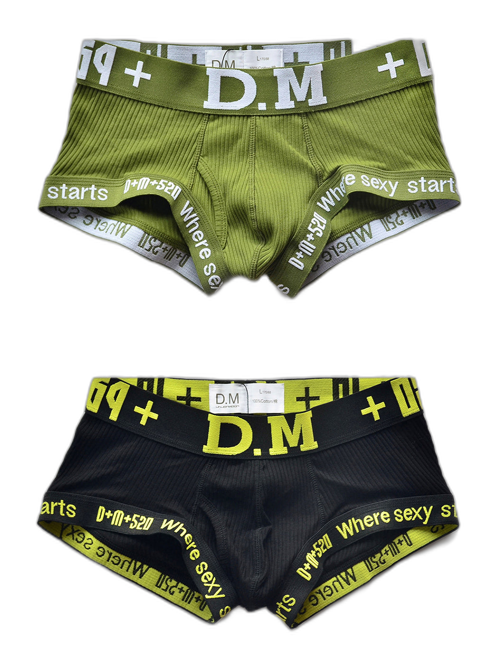 2 Pack Men's Low-rise Sexy Side Opening Pocket Trunk