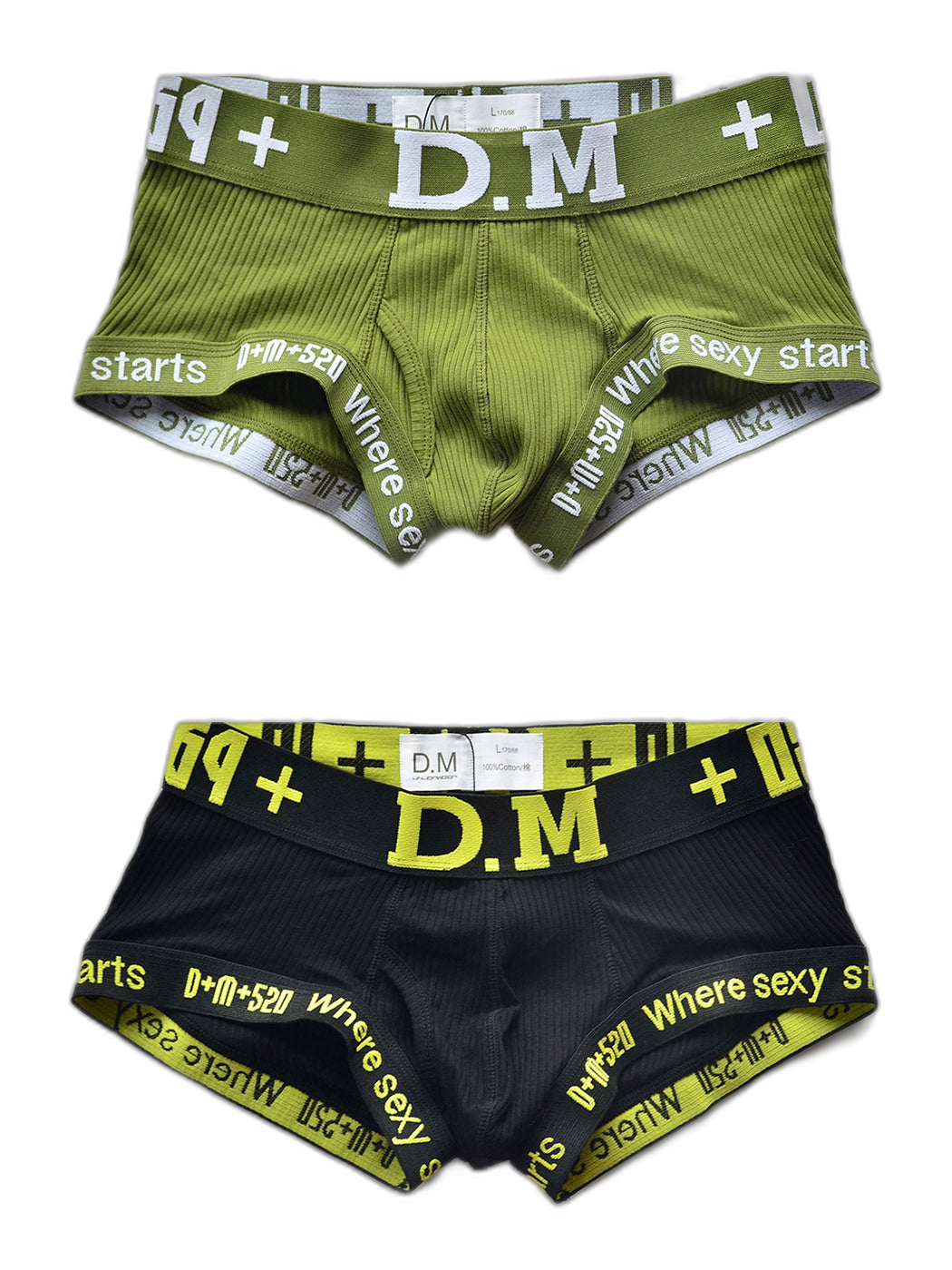 2 Pack Men's Low-rise Sexy Side Opening Pocket Trunk