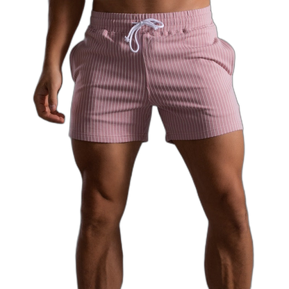 Striped Cotton Shorts