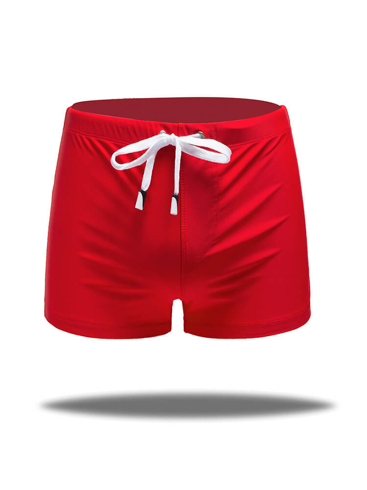 Men's Fashion Solid Color Quick-Dry Swim Trunks