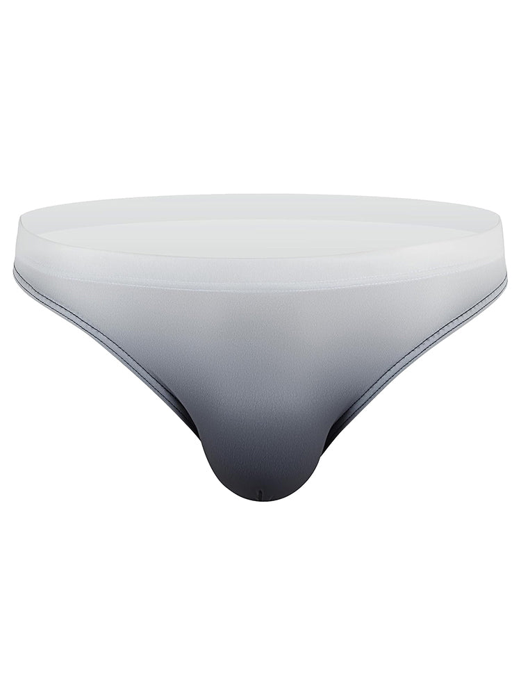 3 Pack Men's Sensual Silk-Like Loose Gradient Color Bikini