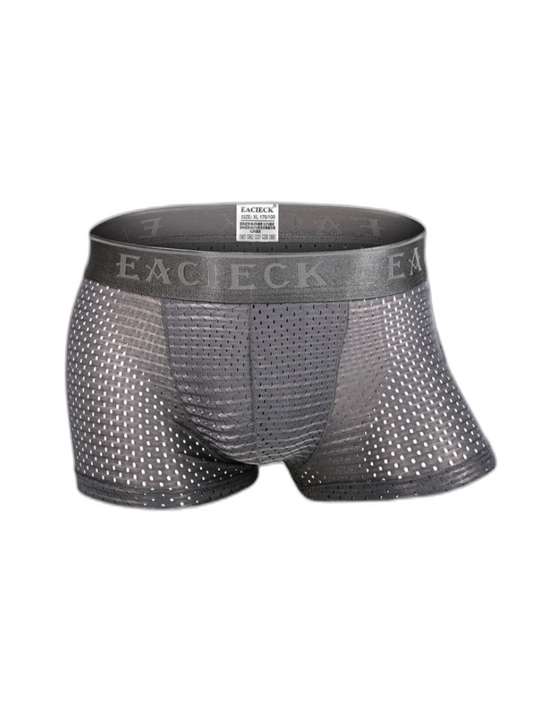 3Pcs Men's Mesh Thin Ice Silk Underwear