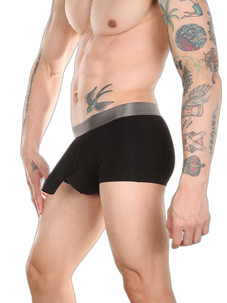 Men’s Dual Ball Pouch Trunks With Fly Front