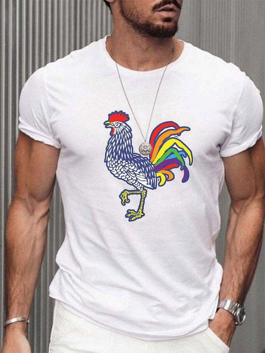 Men's LGBT Pride Rainbow Cocky Print T-Shirt