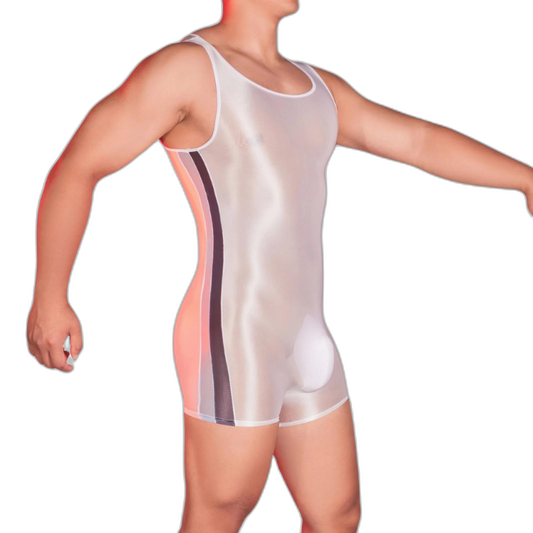 Glossy Transparent Wrestling Fantasy Bodysuit