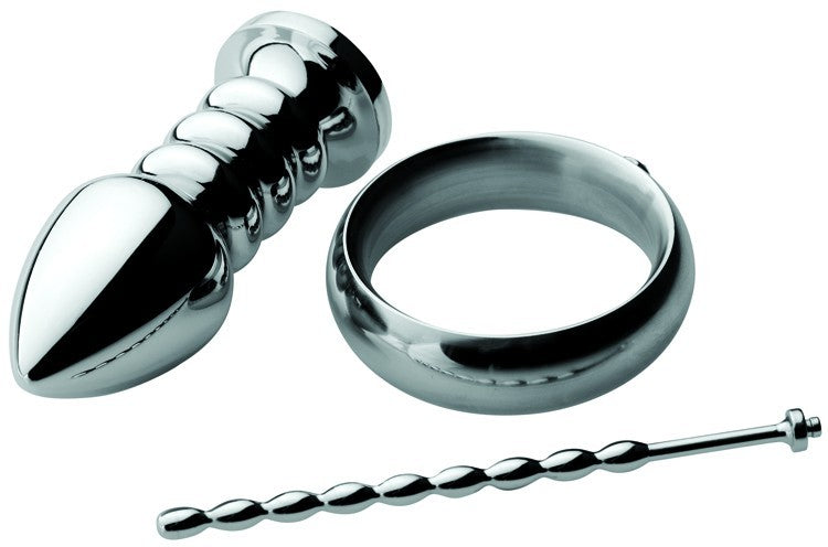 Deluxe Series Voltaic For Him Stainless Steel Male E-stim Kit