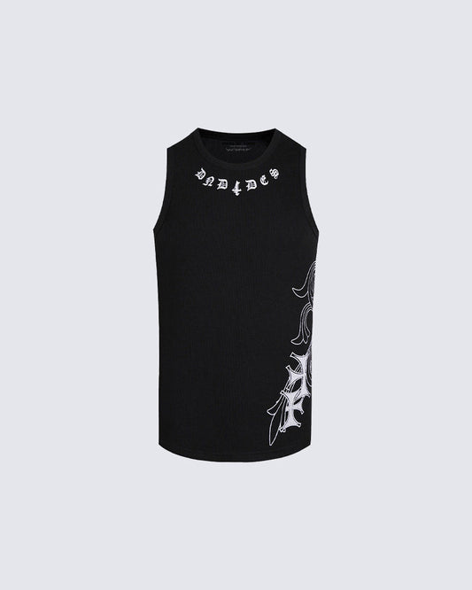 American Street Hip-Hop Slim Cross Tank Top New