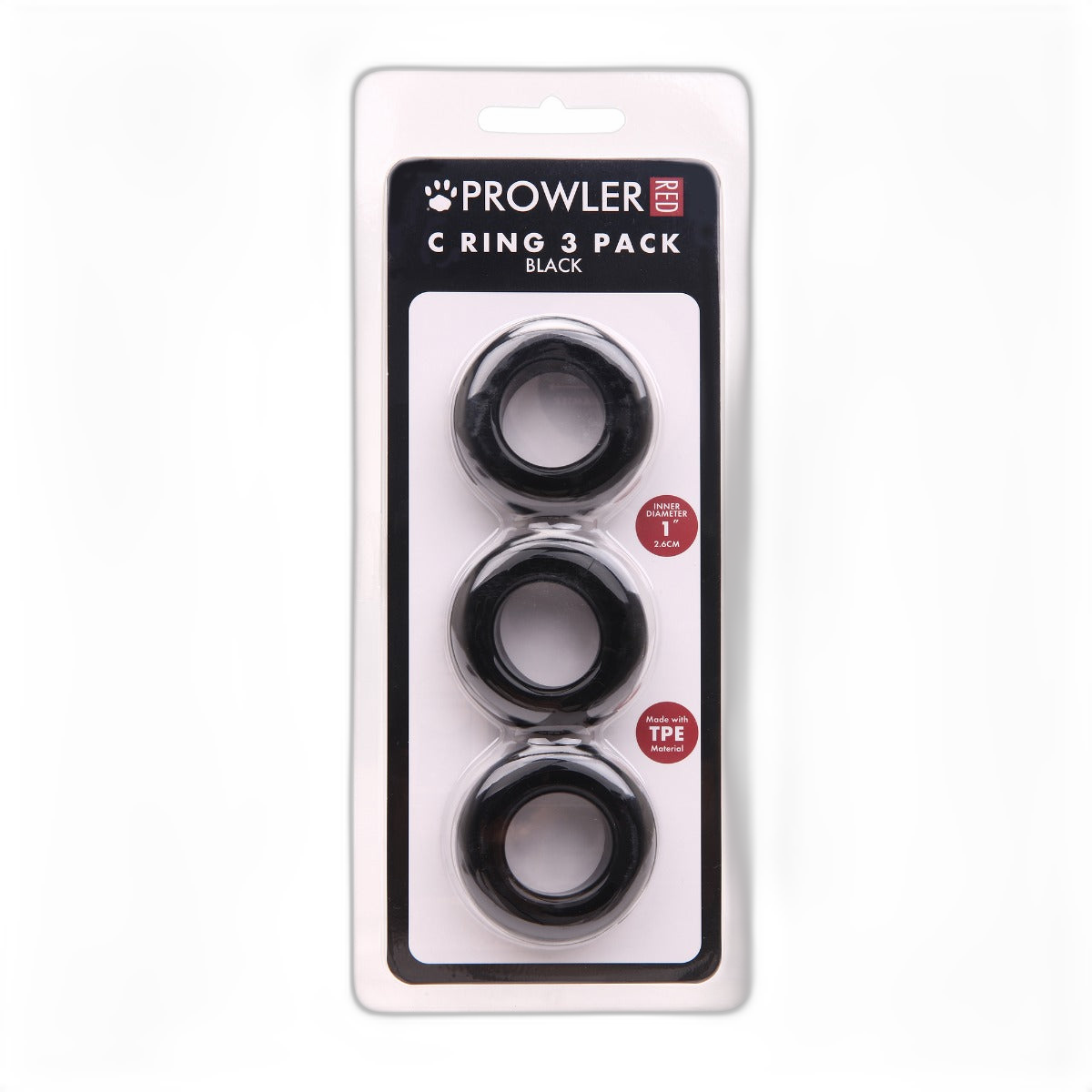 Prowler RED Cock Ring 3 Pack Black