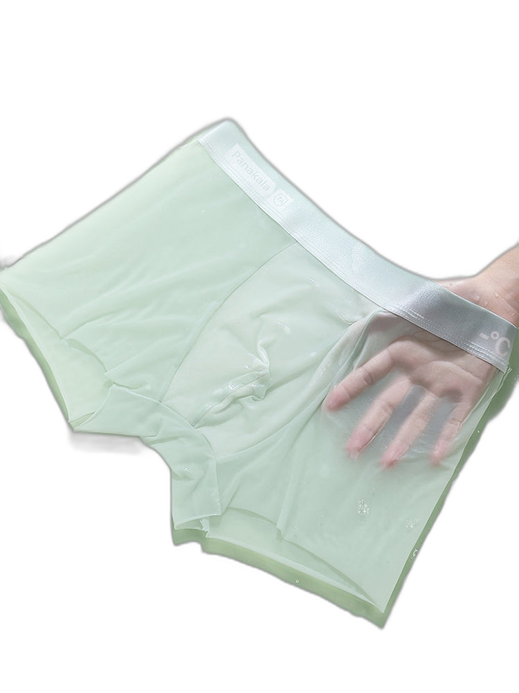 4 Pack Men's Breathable Ice Silk Antibacterial Sports Trunks
