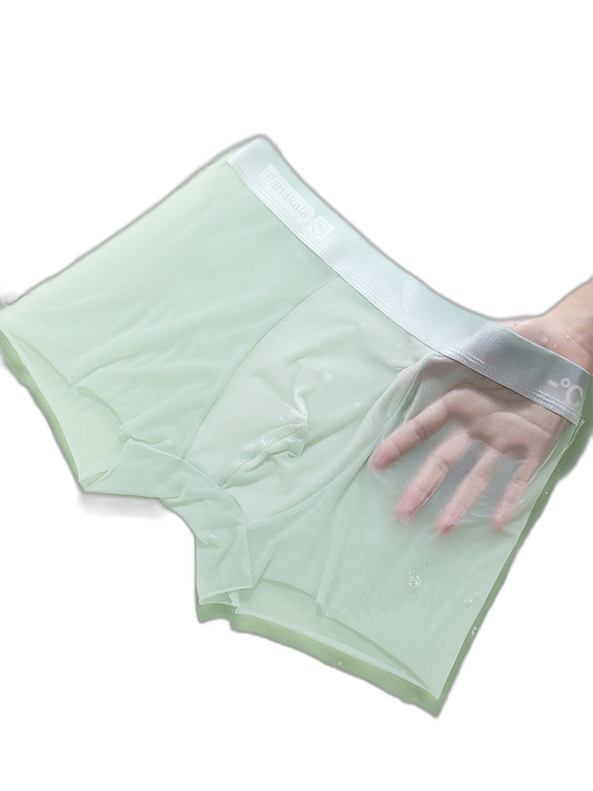 4 Pack Men's Breathable Ice Silk Antibacterial Sports Trunks