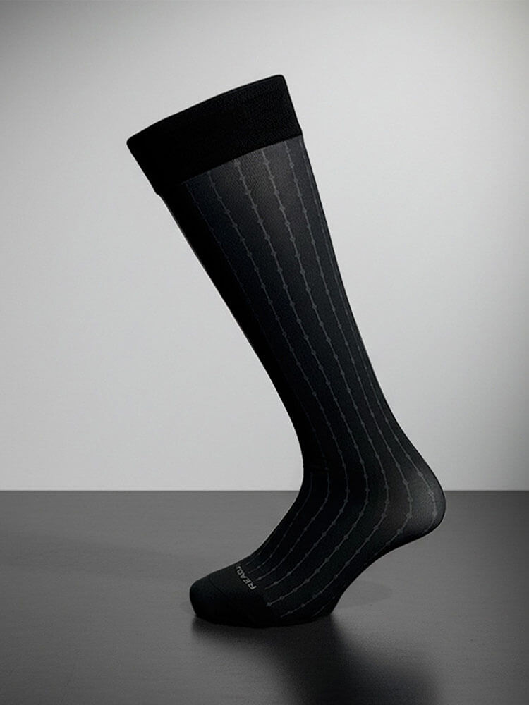 Men's Fashion Thorn Stripes Nylon Dress Socks
