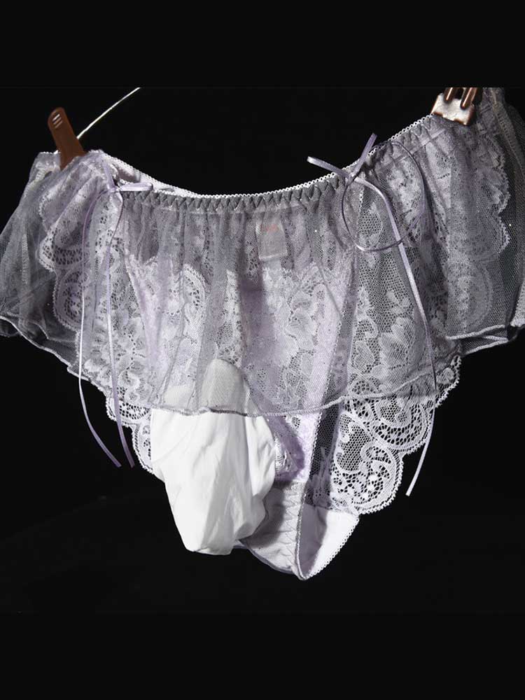 Men's Japanese Lace Skirt Crossdressing Briefs