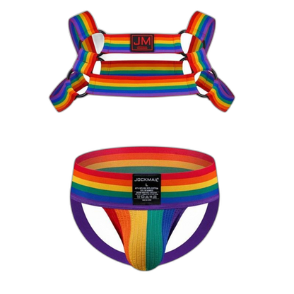 Jockmail Pride Warrior Rainbow Harness Set