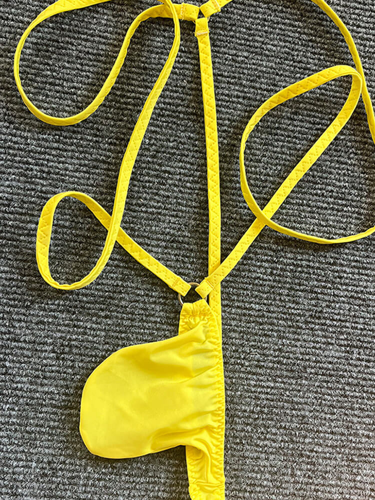 Men's High-elastic Strappy Ice Silk Thong
