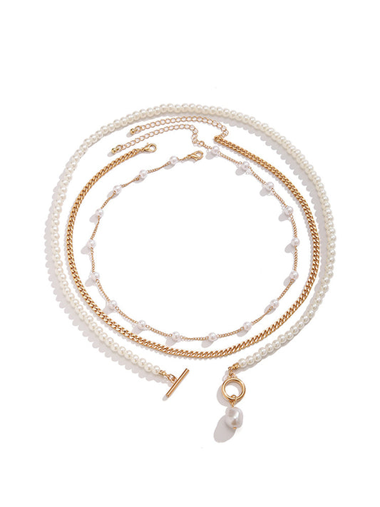 Personalized Pearl Ground Chain Necklace Chain Set