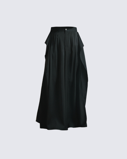 Avant-Garde Wide-Leg High Waist Trousers