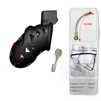 Rattlesnake - Chastity Cage with Butt Plug