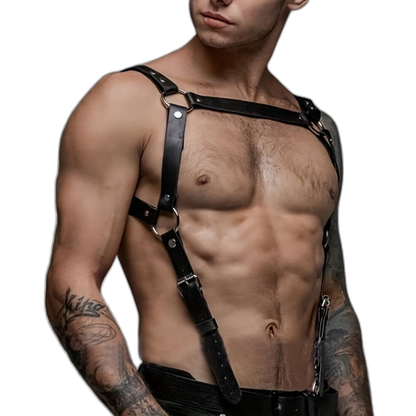 Adjustable Dominion Leather H-Harness Suspender