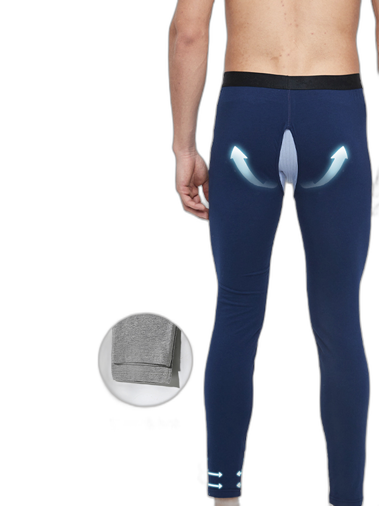 Men's Pure Cotton Open Crotch Breathable Warm Pants