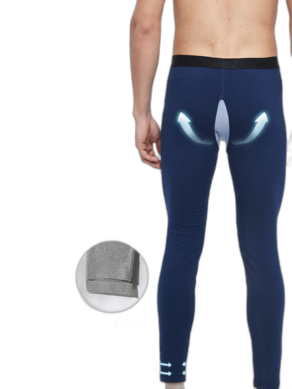 Men's Pure Cotton Open Crotch Breathable Warm Pants