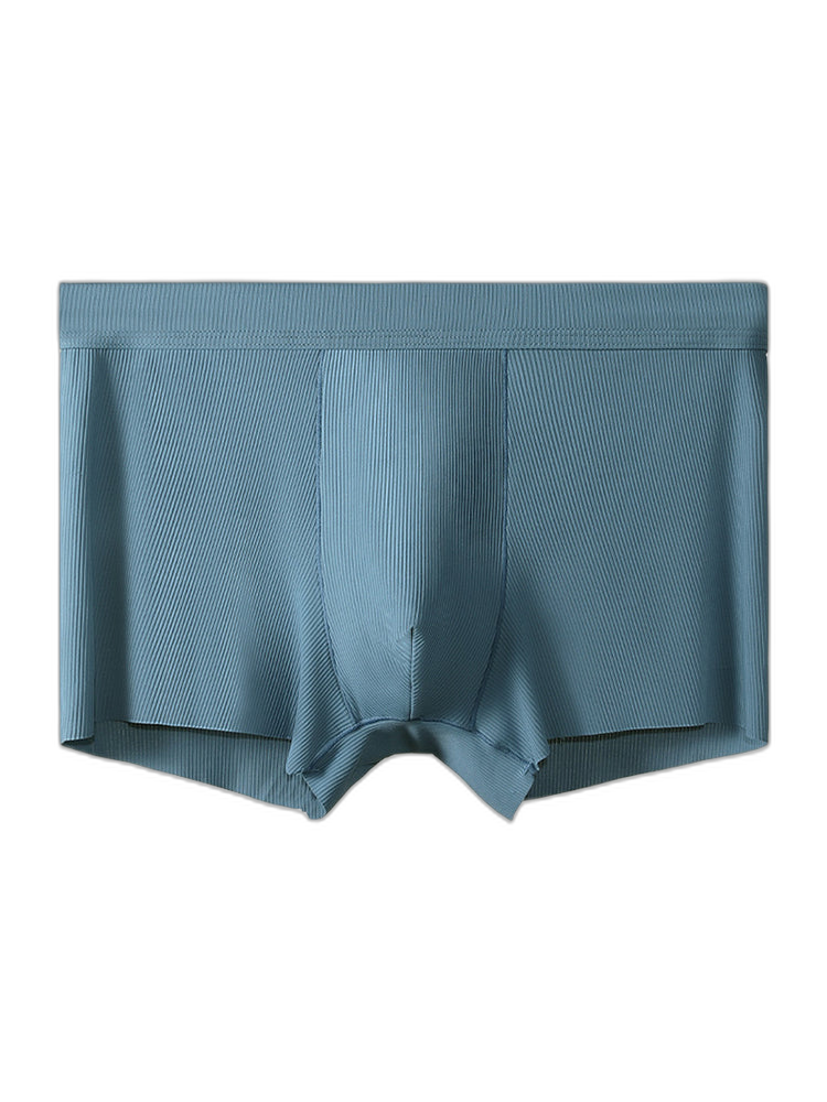 4 Pack Men's Ice Silk Seamless Trunks Underwear