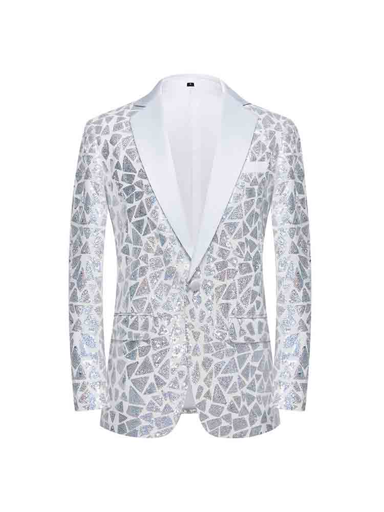 Men's Triangular Sequined Suit Jacket 