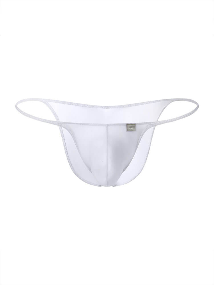 Men's Sexy Semi-Covering Ice Silk Bikini Thong