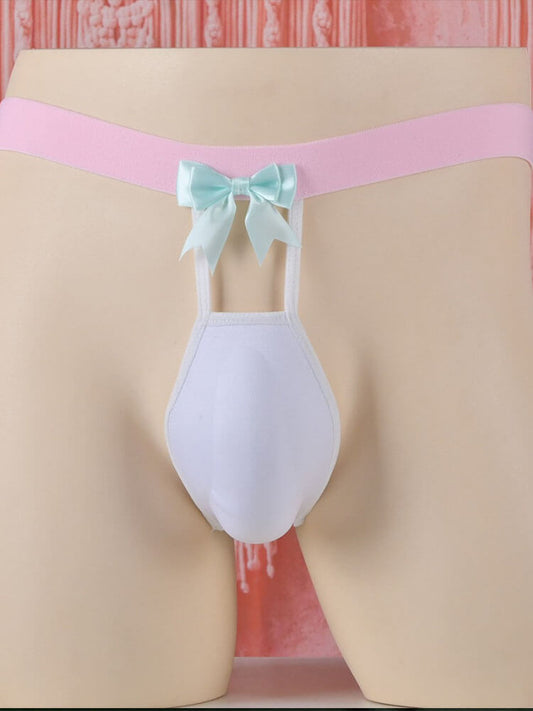 Sexy Bow Detail Cutout Lace Briefs