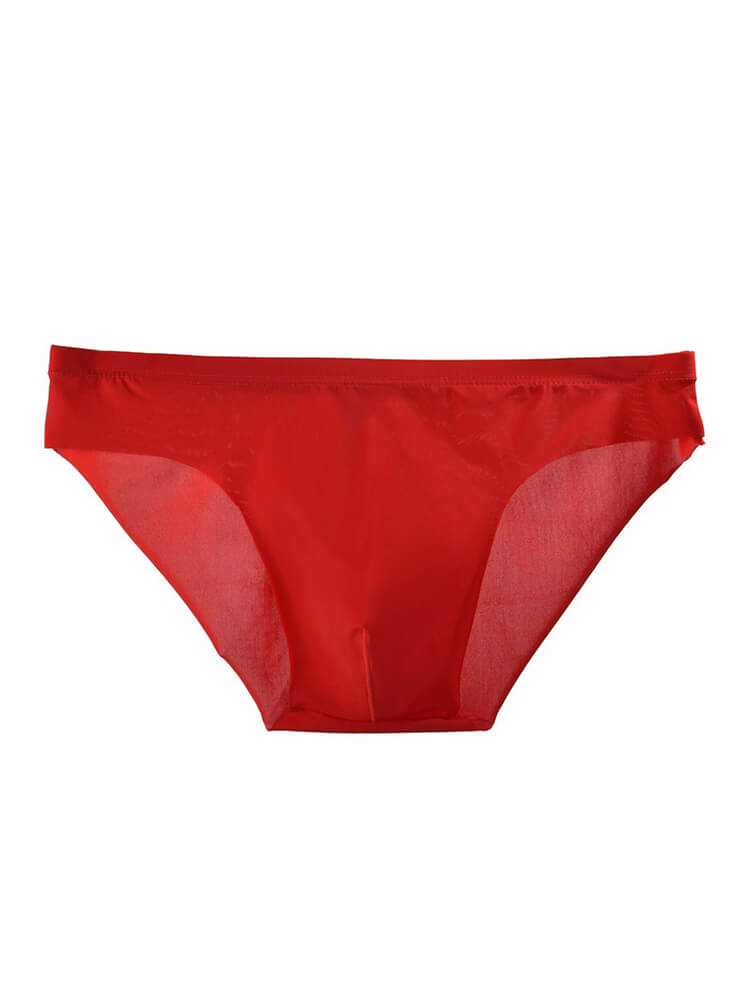 Men's Ice Silk Quick-Dry Thin Transparent Briefs