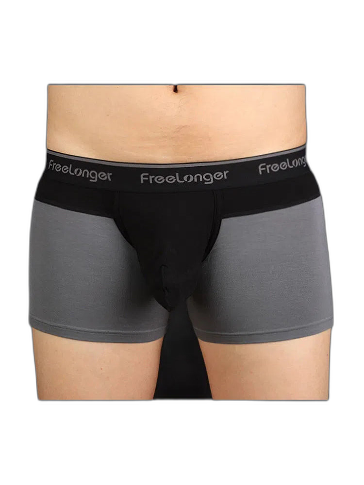 FreeLonger Men's Big Pouch Microfiber Breathable Trunks
