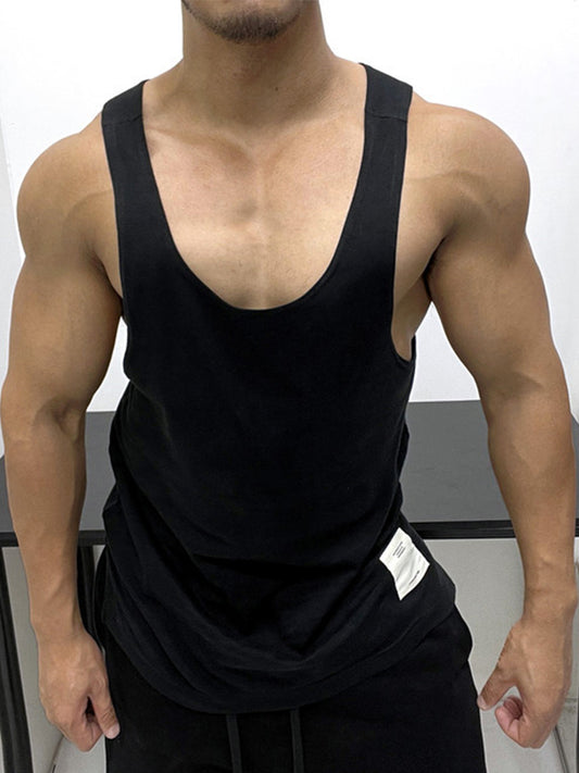 Low-Cut Loose Cotton Sports Tank Top