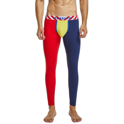 SEOBEAN Color Block Thermal Long Johns