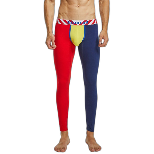 SEOBEAN Color Block Thermal Long Johns