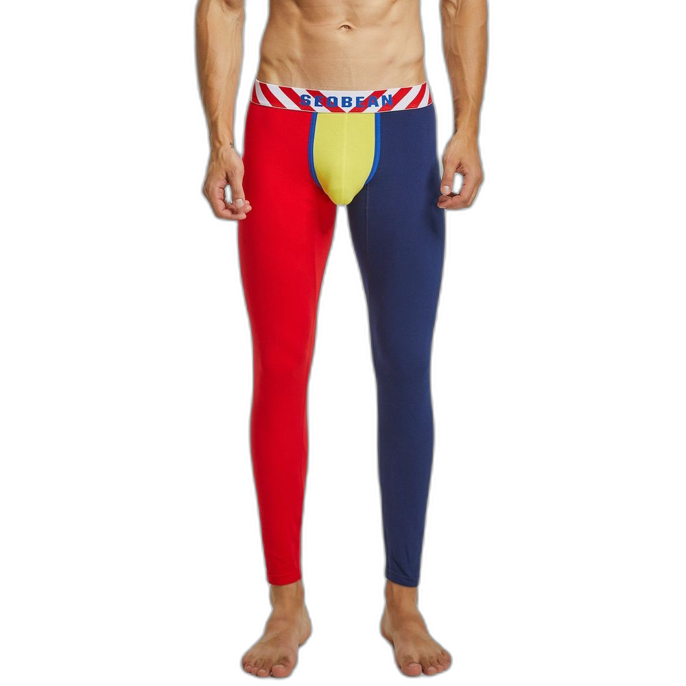 SEOBEAN Color Block Thermal Long Johns