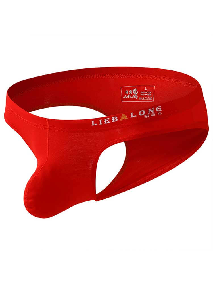 Men's Low-Rise Large Pouch Cotton Sexy Briefs