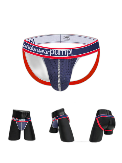 2 Pack Men's Sexy Elastic Waist Micro Mesh Cup Thong