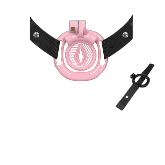 Fortis - Inverted Chastity Cage With Belt And Four Rings
