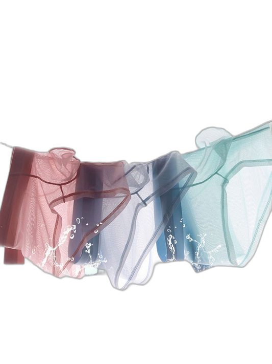Men's Ultra-thin Low-Rise See-Through Ice Silk Briefs