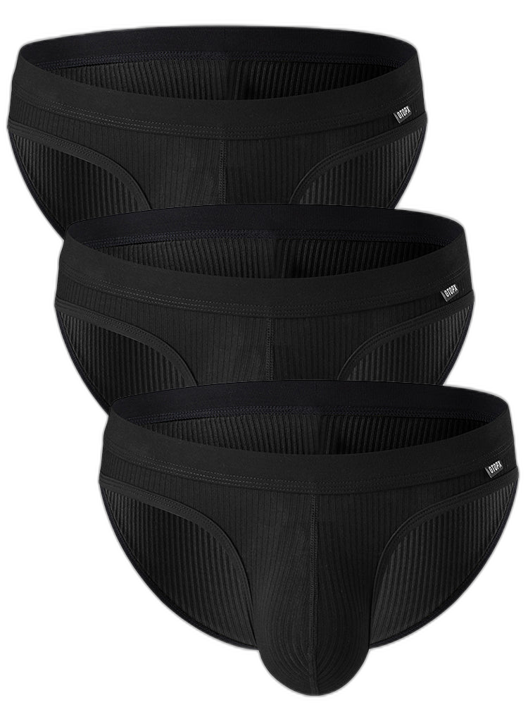 3 Pack Low Rise Soft Briefs With Support Pouch