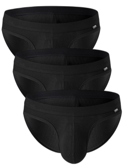 3 Pack Low Rise Soft Briefs With Support Pouch