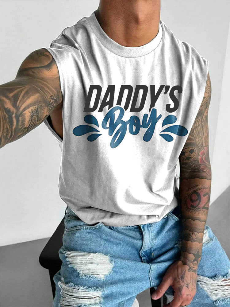 Men's Daddy's Boy Print LGBT Wide Shoulder Vest