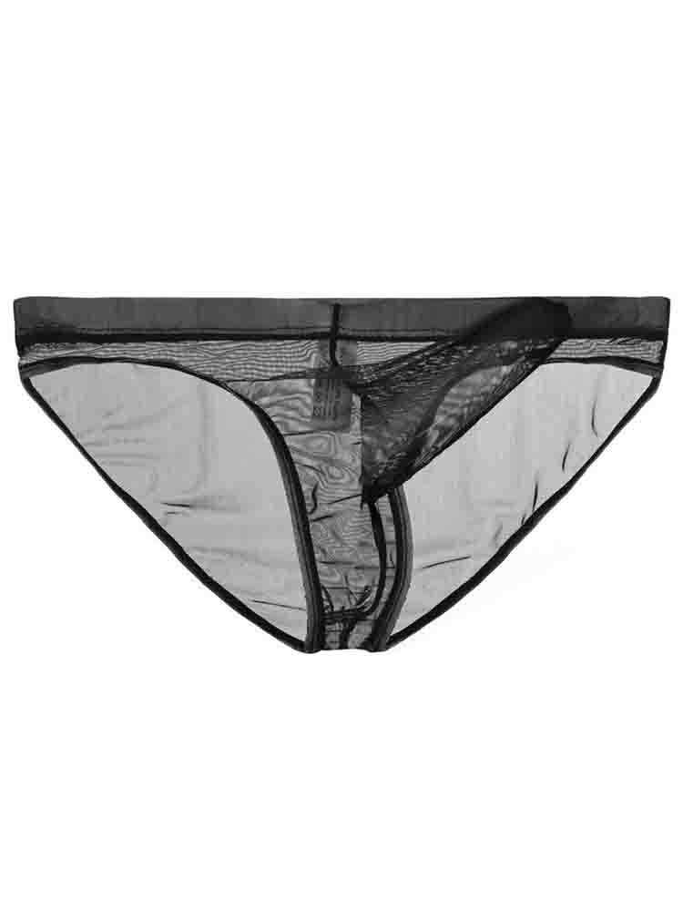 Men's Elephant Trunk Transparent Mesh Briefs