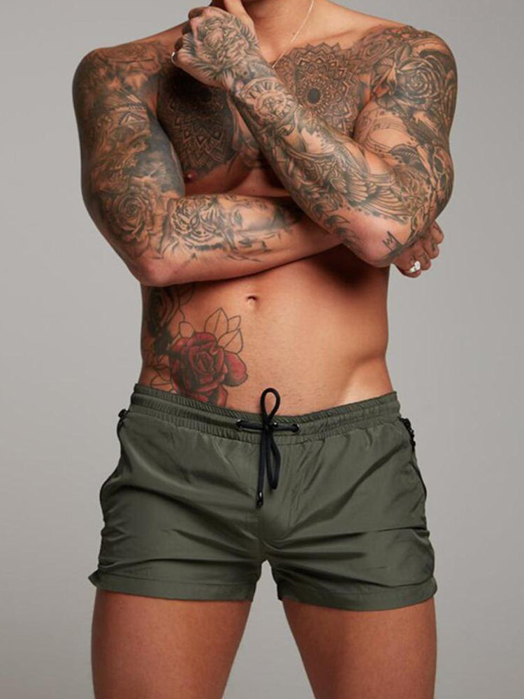 Men's Outdoor Gym Shorts - Yellow