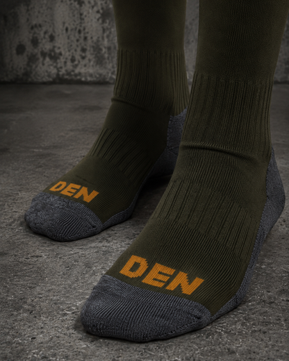 Knee Length Football Socks - Olive