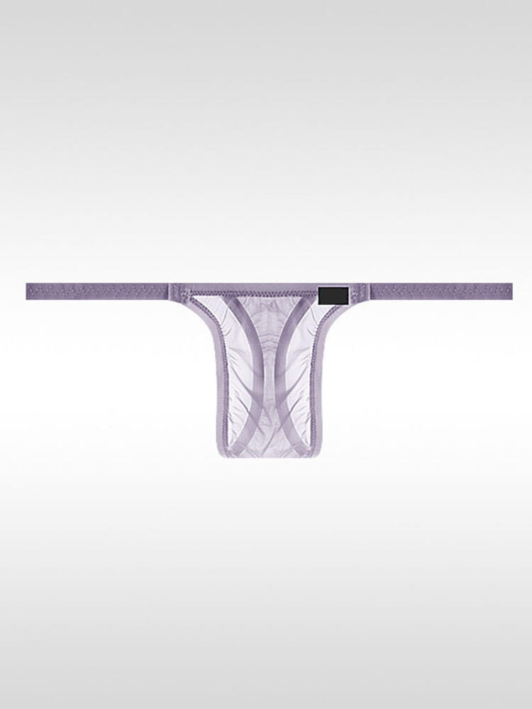 Men's Low-Rise Ultra-Thin Sheer Thong