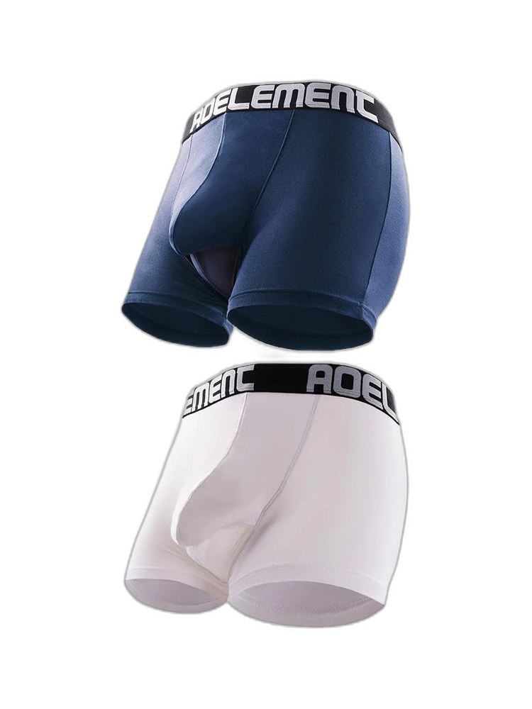 Aoelemen 2 Pack Modal Stretch Separate Pouch Boxer Briefs