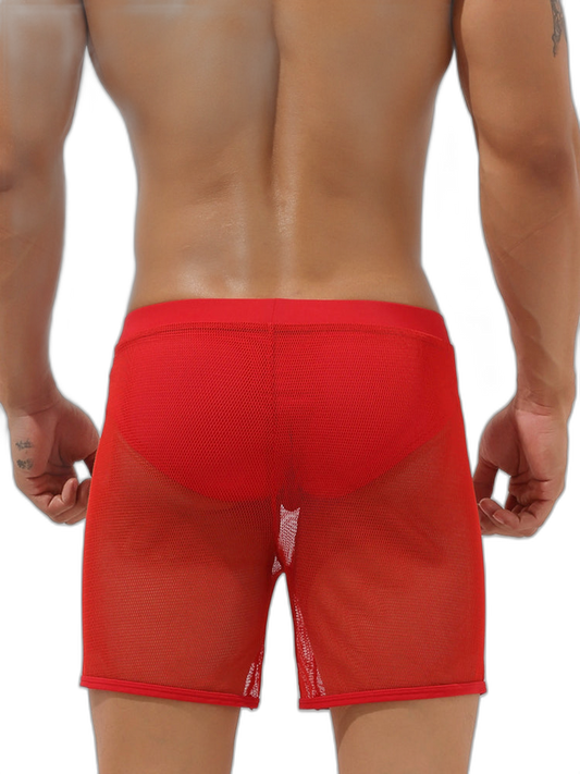 Men’s Sexy See Through Mesh Boxer Shorts