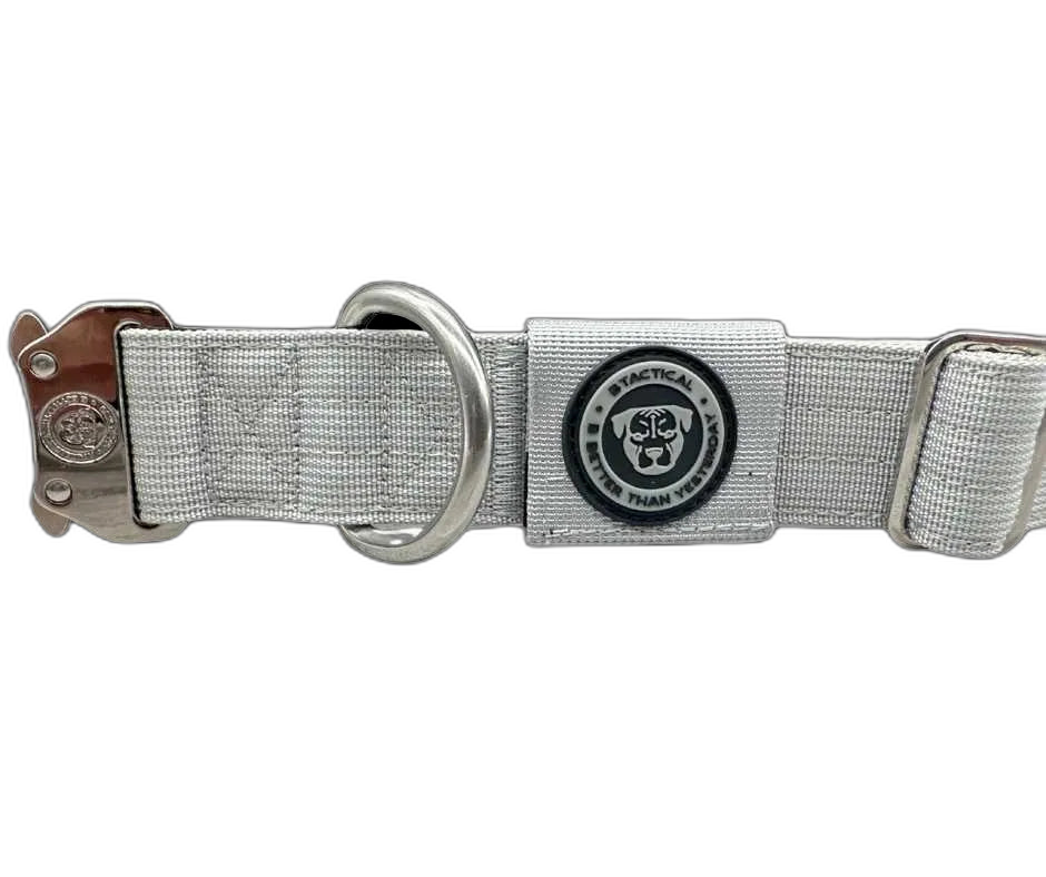4cm Tactical Tracker Collar Grey