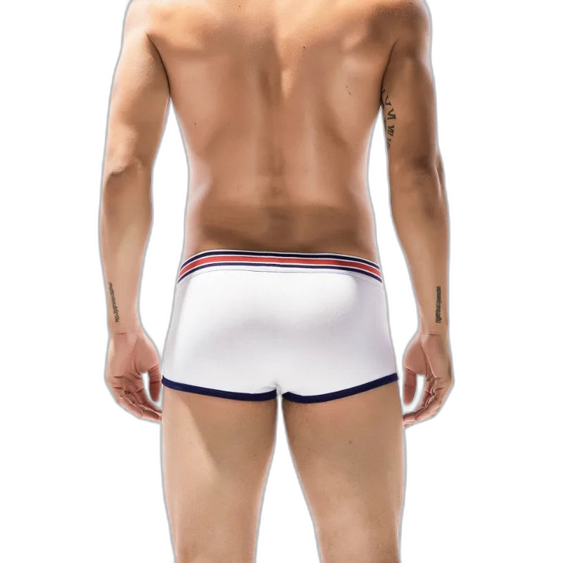 SEOBEAN Racing Stripes Low Rise Boxer Briefs