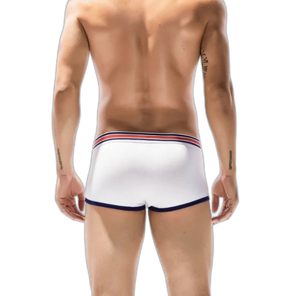 SEOBEAN Racing Stripes Low Rise Boxer Briefs